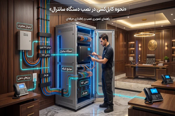 نحوه کابل کشی در نصب دستگاه سانترال