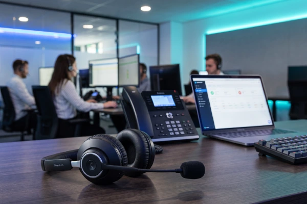 هدست VoIP حرفهای با میکروفون حذف نویز برای اپراتورهای مرکز تماس و کارشناسان پشتیبانی