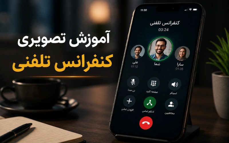آموزش تصویری کنفرانس تلفنی