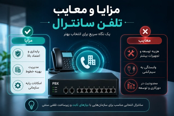 مزایا و معایب تلفن سانترال